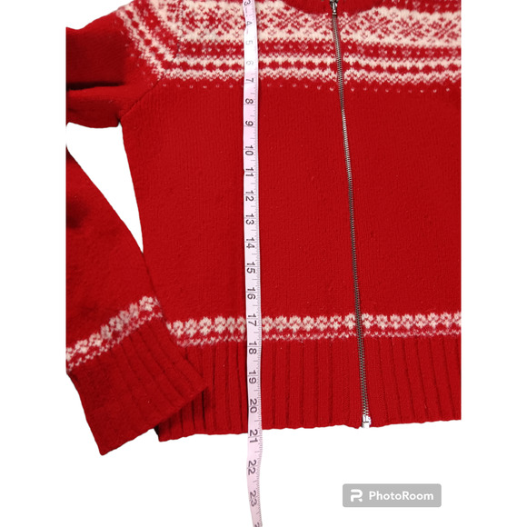 Abercrombie & Fitch Retro Women's Sweater Nordic Fair Isle 100% Wool Shetland M - Picture 5 of 6